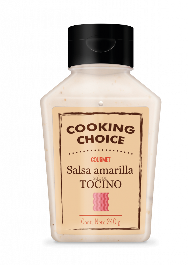 Salsa de tocino cremosa y con un sabor ahumado, que da un toque perfecto a tus alimentos. Ideal para utilizarla como salsa para dips, o para untar en sándwiches o hamburguesas.