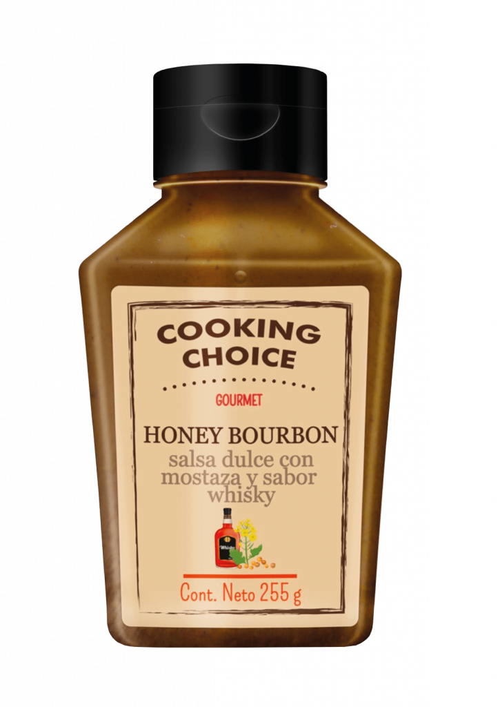 Salsa Honey Bourbon lista para usar que ofrece un sabor acaramelado ligeramente ácido bien equilibrado con notas a bourbon añejo.

Úselo para carne glaseada, jamón al horno, carne de res a la parrilla, hamburguesas, cerdo, pavo o salteados, albóndigas, mariscos a la parrilla, patatas, pasta o arroz. Disfrute de una emocionante variedad con la conveniencia de verter y servir fácilmente.